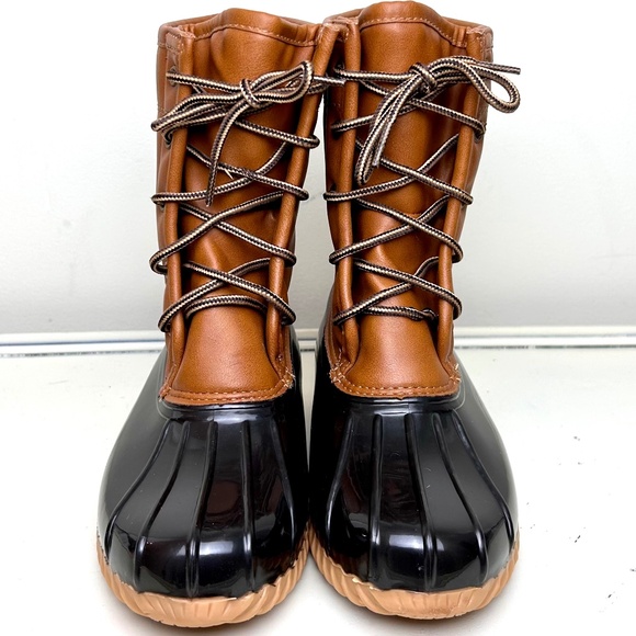 Sporto,  Arianna The Original Duck Boot Chestnut Brown and Tan Waterproof sz 6M - Picture 3 of 9